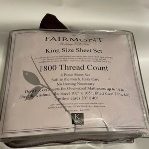 Fairmont   King size sheets